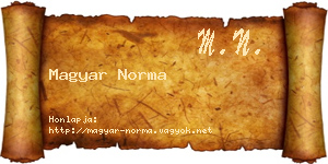 Magyar Norma névjegykártya
